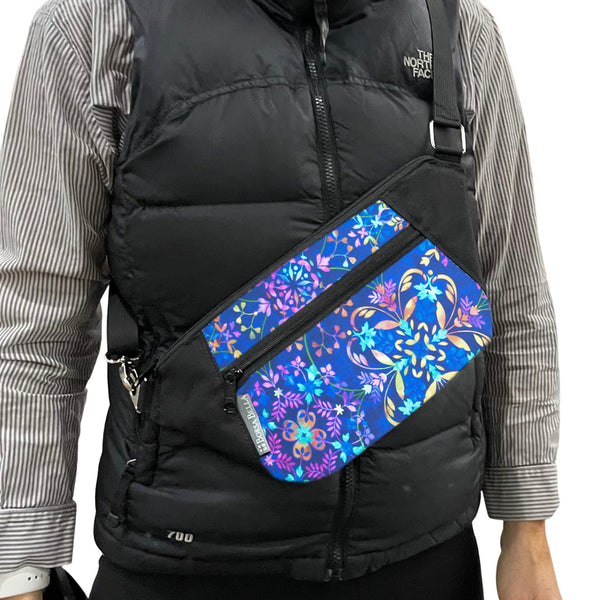 Fanny Pack or Crossbody Bag - Blue Violet Fabric
