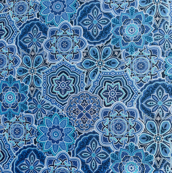 SMALL SIZE Travel Bags Crossbody Purse - A1 Cross Body - Faux Leather - Tablet Purse - Blue and White Fabric