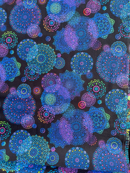 SMALL SIZE Travel Bags Crossbody Purse - A1 Cross Body - Faux Leather - Tablet Purse - Blue and Purple Medallions