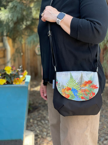 Bigger Bitsy Messenger Purse - FernTastic Fabric