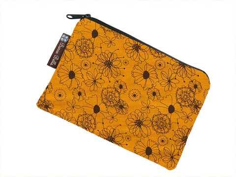 Clearance Catch All Zippered Pouch - Autumn Yellow
