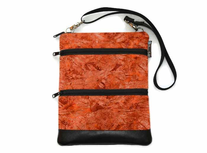 Travel Bags Crossbody Purse - Cross Body - Faux Leather - Tablet Purse - Marmalade Fabric