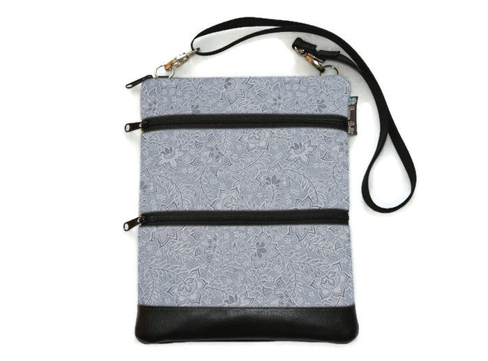 Travel Bags Crossbody Purse - Cross Body - Faux Leather - Tablet Purse -  Tranquility Fabric