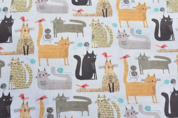 2 or 3 layer Face Mask Limited Edition - Cat on Gray Fabric