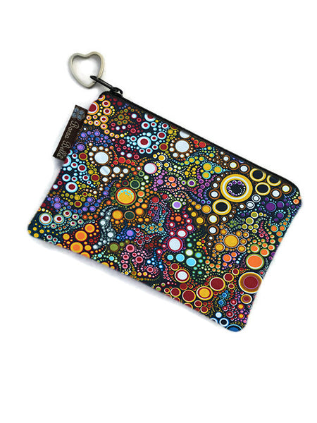 Catch All Zippered Pouch - Happy Dots Fabric