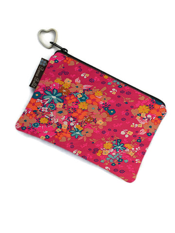 Catch All Zippered Pouch - Winter Pink Fabric