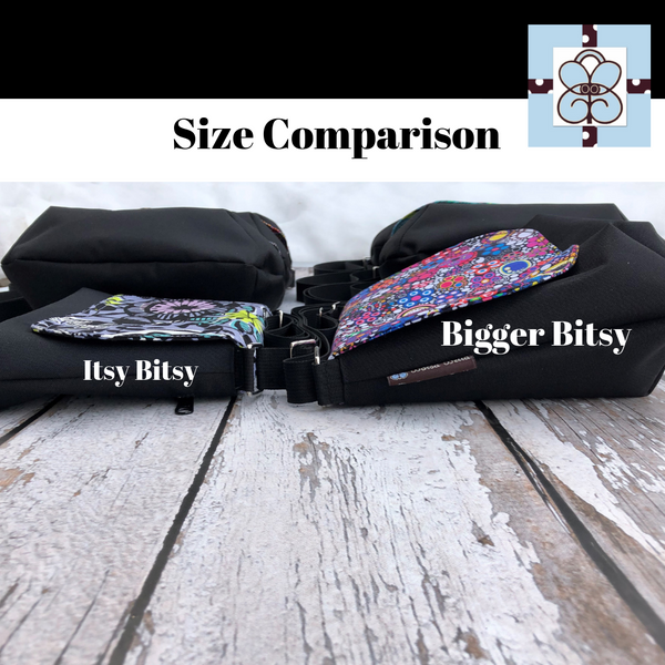 Itsy Bitsy/Bigger Bitsy Messenger Purse - Purple Cork Leather Fabric
