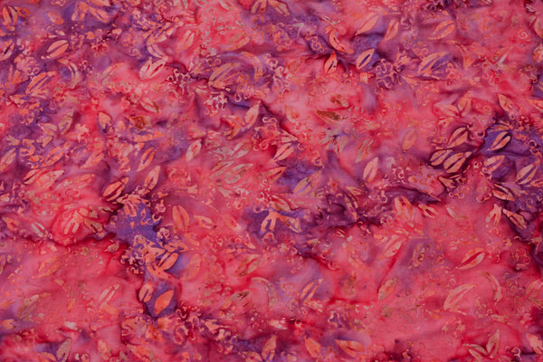 Ella Bella Purse Faux Leather Small Cross Body Purse - Pink/Purple Batik Fabric