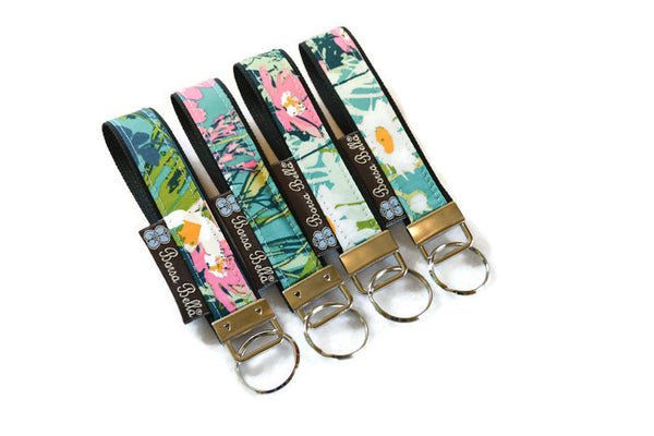 Keychain Wristlets -   I come to the garden... Fabric