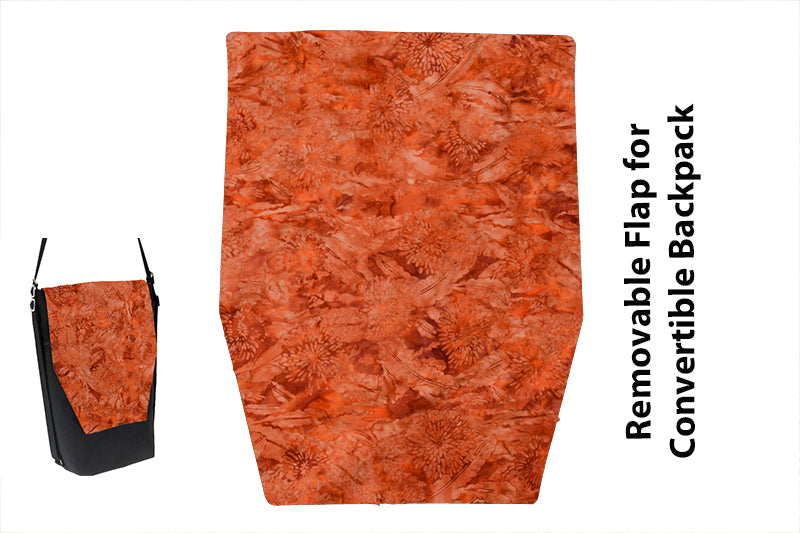 Convertible Backpack Flaps -Marmalade Fabric