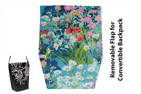 Convertible Backpack Flaps -  I come to the garden... Fabric