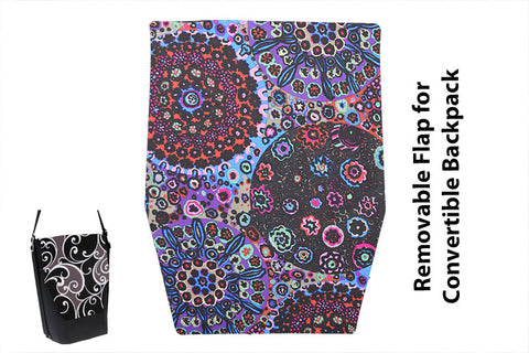 Convertible Backpack Flaps - Stary Night Fabric