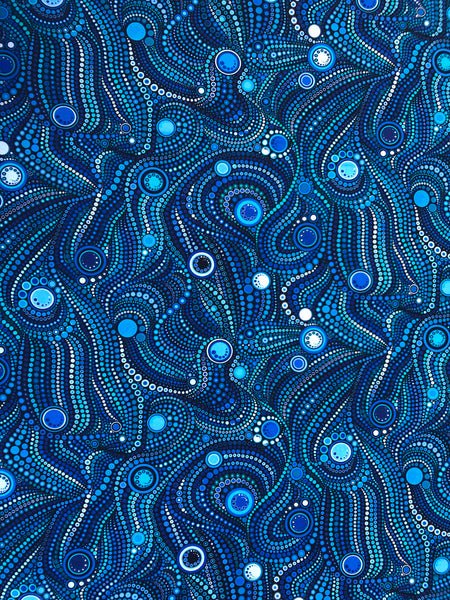 Bigger Bitsy Messenger Purse - Blue Kraken Fabric