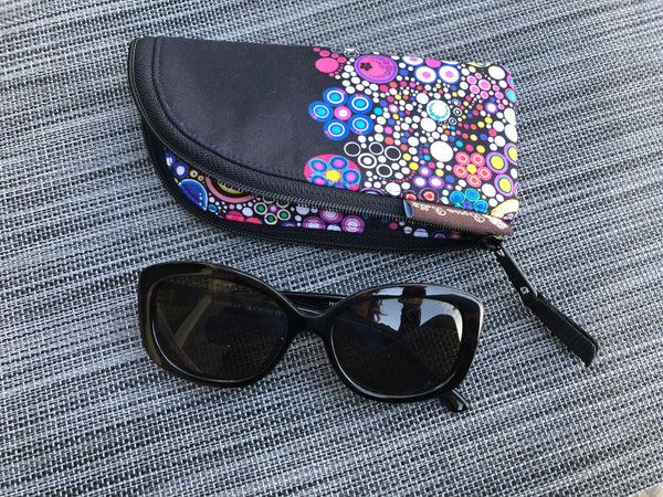 Sunglass Cases - Glorious Dot Boarder Fabric