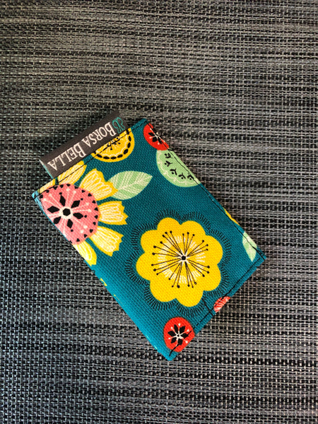 Card Holder RFID Protected - Garden Party Canvas Fabric