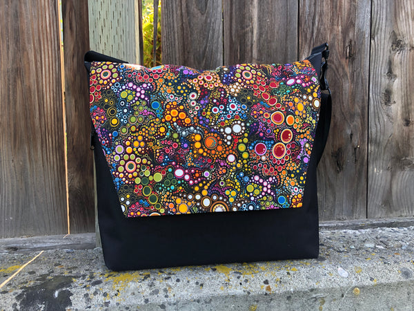 Large Messenger Bag - Happy Flap Fabric
