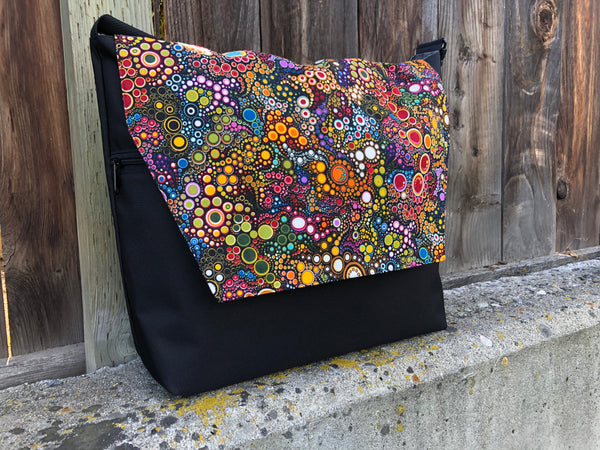 Large Messenger Bag - Happy Flap Fabric