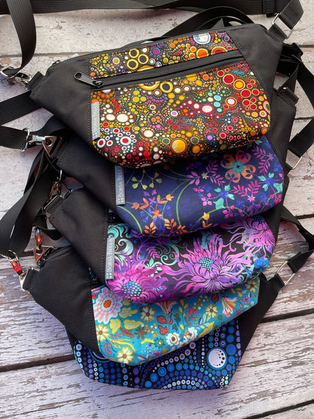 Fanny Pack or Crossbody Bag - Happy Fabric