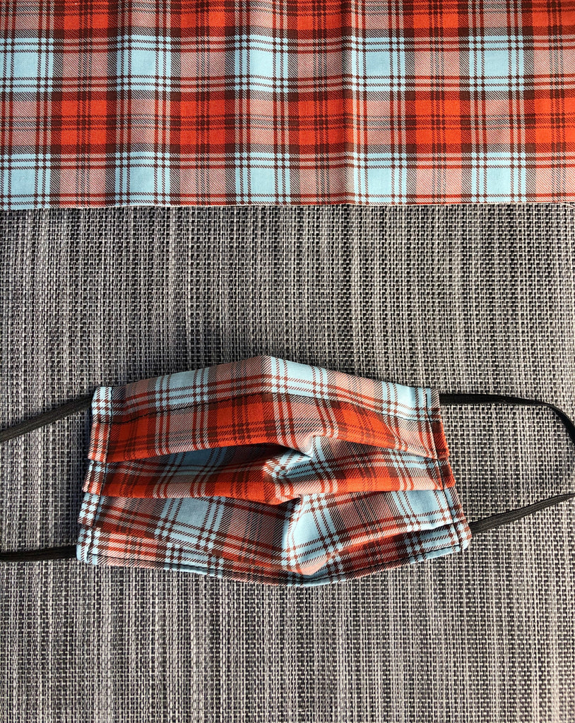 2 or 3 layer Face Mask Limited Edition - Fall Plaid Fabric