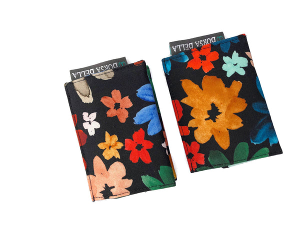 Card Holder RFID Protected -  Wild Daisy Fabric