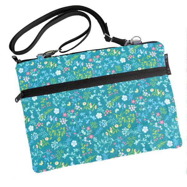 Laptop Bags - Shoulder or Cross Body - Adjustable Nylon Straps - Flora Fabric