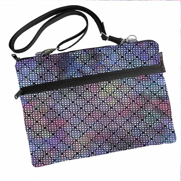 Laptop Bags - Shoulder or Cross Body - Adjustable Nylon Straps - New Purple Gray Fabric