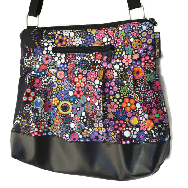 Hobo Purse Cross Body - Shoulder Bag - Glorious Dot Fabric