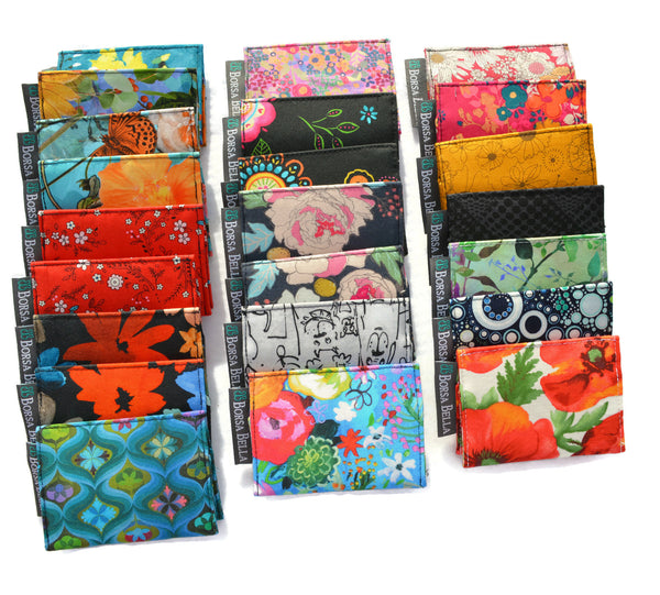 Card Holder RFID Protected -  Cottage Garden Fabric