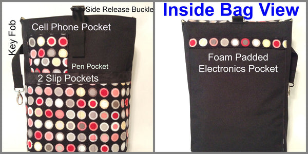 Convertible Backpack Bag -  Bloomin Teal Fabric